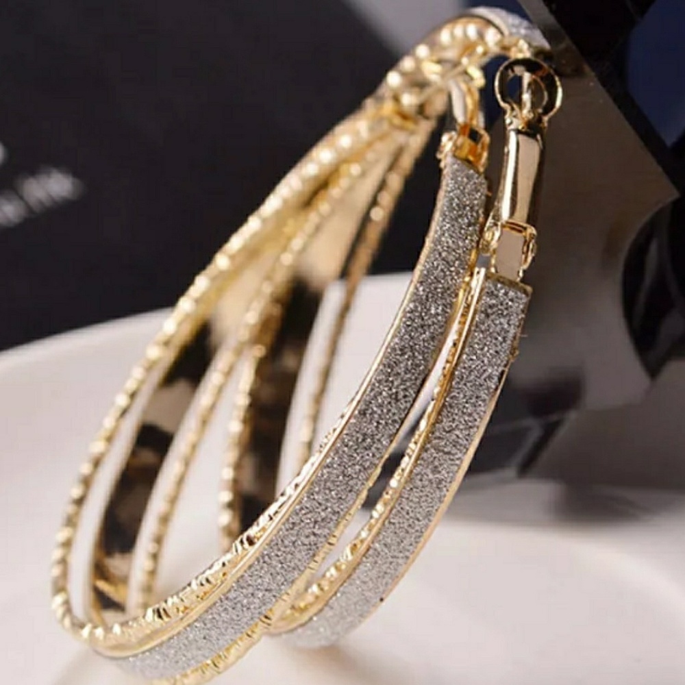 BACKnStock! Vintage-style, PlatedShine, LargeHoops